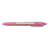 elegant roos goud glitter bridesmaid blauwe inkt pen (Bodem)