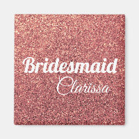 elegant roos goud glitter bridesmaid