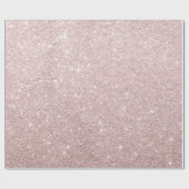 elegant roos goud glitter cadeaupapier (Vlak)