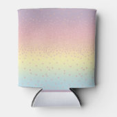 Elegant roos goud glitter confetti stippen gradiën blikjeskoeler (Voorkant)