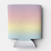 Elegant roos goud glitter confetti stippen gradiën blikjeskoeler (Achterkant)