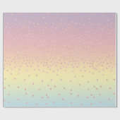 Elegant roos goud glitter confetti stippen gradiën cadeaupapier (Vlak)