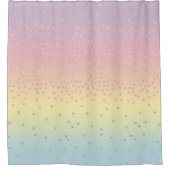 Elegant roos goud glitter confetti stippen gradiën douchegordijn (Voorkant)