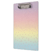 Elegant roos goud glitter confetti stippen gradiën klembord (Links)