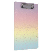 Elegant roos goud glitter confetti stippen gradiën klembord (Rechts)