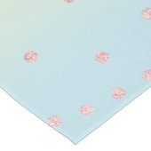 Elegant roos goud glitter confetti stippen gradiën korte tafelloper (Hoek)