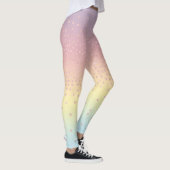 Elegant roos goud glitter confetti stippen gradiën leggings (Rechts)