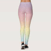 Elegant roos goud glitter confetti stippen gradiën leggings (Achterkant)