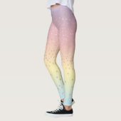 Elegant roos goud glitter confetti stippen gradiën leggings (Links)