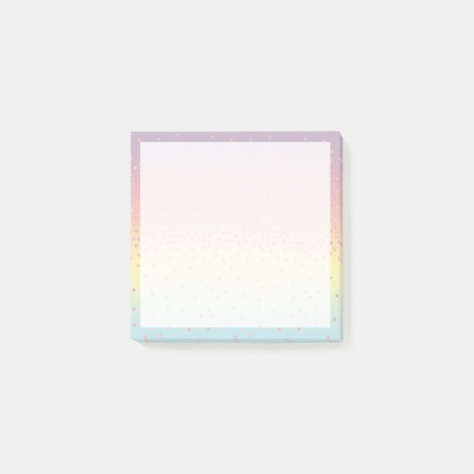 Elegant roos goud glitter confetti stippen gradiën post-it® notes (Voorkant)
