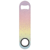 Elegant roos goud glitter confetti stippen gradiën speed flessenopener (Voorkant)