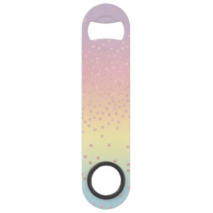 Elegant roos goud glitter confetti stippen gradiën speed flessenopener