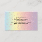 Elegant roos goud glitter confetti stippen gradiën visitekaartje (Achterkant)
