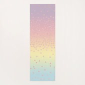 Elegant roos goud glitter confetti stippen gradiën yogamat (Achterkant)