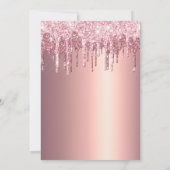 Elegant roos goud glitter druppelt vrijgezellenfee kaart (Achterkant)