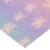 Elegant roos goud glitter gradiënt palmpatroon korte tafelloper (Hoek)