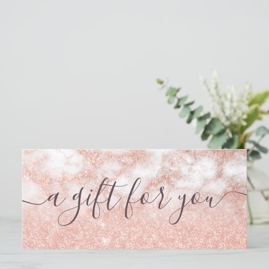 Elegant roos goud glitter make-up artiest (Staand voorkant)