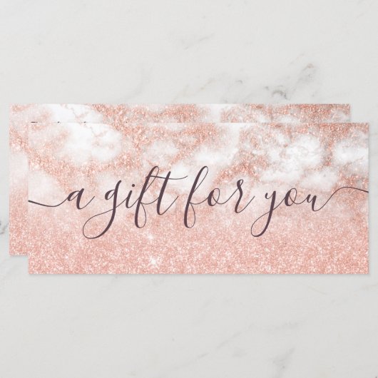 Elegant roos goud glitter make-up artiest (Voorkant / Achterkant)