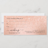 Elegant roos goud glitter make-up artiest (Achterkant)