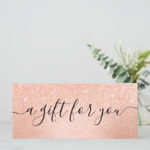 Elegant roos goud glitter make-up artiest (Staand voorkant)