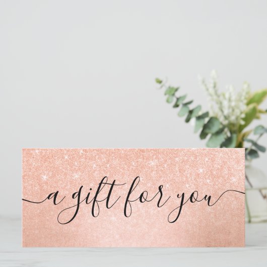 Elegant roos goud glitter make-up artiest (Staand voorkant)