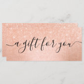 Elegant roos goud glitter make-up artiest (Voorkant / Achterkant)