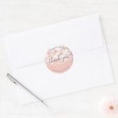 Elegant roos goud glitter make-up artiest ronde sticker (Envelop)