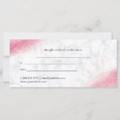 Elegant roos goud glitter marmer make-up kunstenaa (Achterkant)