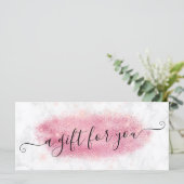 Elegant roos goud glitter marmer make-up kunstenaa (Staand voorkant)