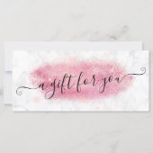 Elegant roos goud glitter marmer make-up kunstenaa (Voorkant)