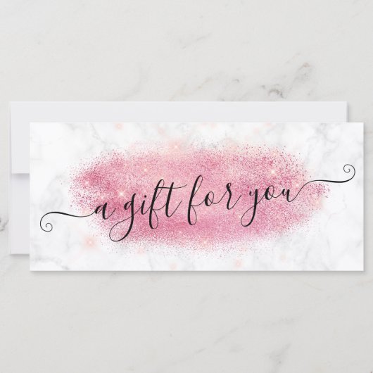 Elegant roos goud glitter marmer make-up kunstenaa (Voorkant)