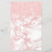 Elegant roos goud glitter marmer make-up kunstenaa flyer (Achterkant)