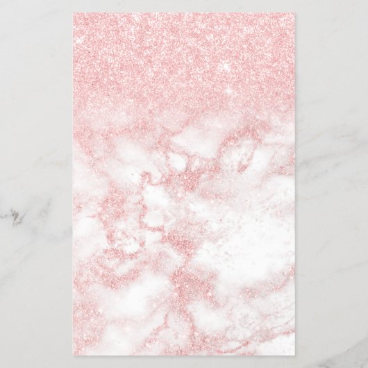 Elegant roos goud glitter marmer make-up kunstenaa flyer (Achterkant)