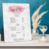 Elegant roos goud glitter marmer make-up kunstenaa fotoplaat (Zijkant)