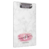 Elegant roos goud glitter marmer make-up kunstenaa klembord (Rechts)