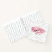 Elegant roos goud glitter marmer make-up kunstenaa notitieboek (Binnen)