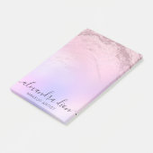 Elegant roos goud glitter marmer make-up kunstenaa post-it® notes (Schuin)