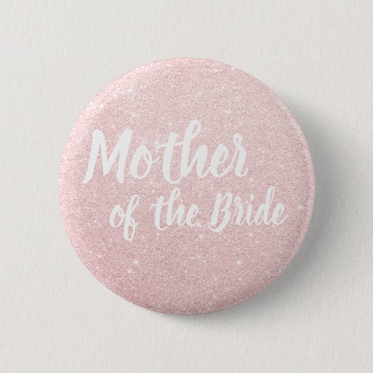 Elegant roos goud glitter moeder bruid ronde button 5,7 cm (Voorkant)