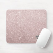 elegant roos goud glitter muismat (Met muis)
