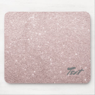 elegant roos goud glitter muismat