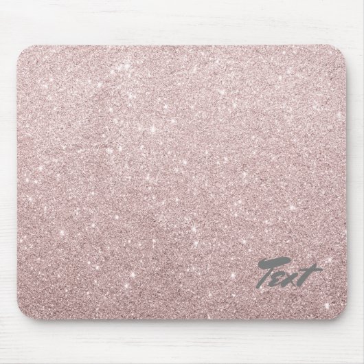 elegant roos goud glitter muismat (Voorkant)