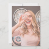 Elegant roos goud glitter ombre zestien kaart (Achterkant)