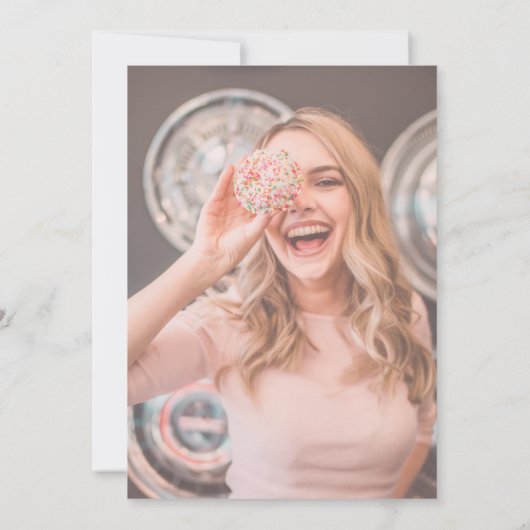 Elegant roos goud glitter ombre zestien kaart (Achterkant)