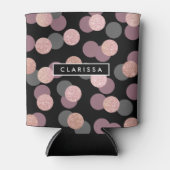 elegant roos goud glitter pastel roze confetti blikjeskoeler (Voorkant)