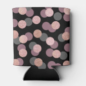 elegant roos goud glitter pastel roze confetti blikjeskoeler (Achterkant)