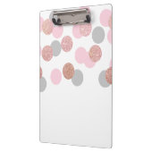 elegant roos goud glitter pastel roze confetti klembord (Links)