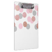 elegant roos goud glitter pastel roze confetti klembord (Rechts)