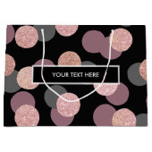 elegant roos goud glitter pastel roze confetti large cadeautasje (Voorkant)