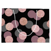 elegant roos goud glitter pastel roze confetti large cadeautasje (Achterkant)