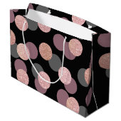 elegant roos goud glitter pastel roze confetti large cadeautasje (Achterkant Gekanteld)